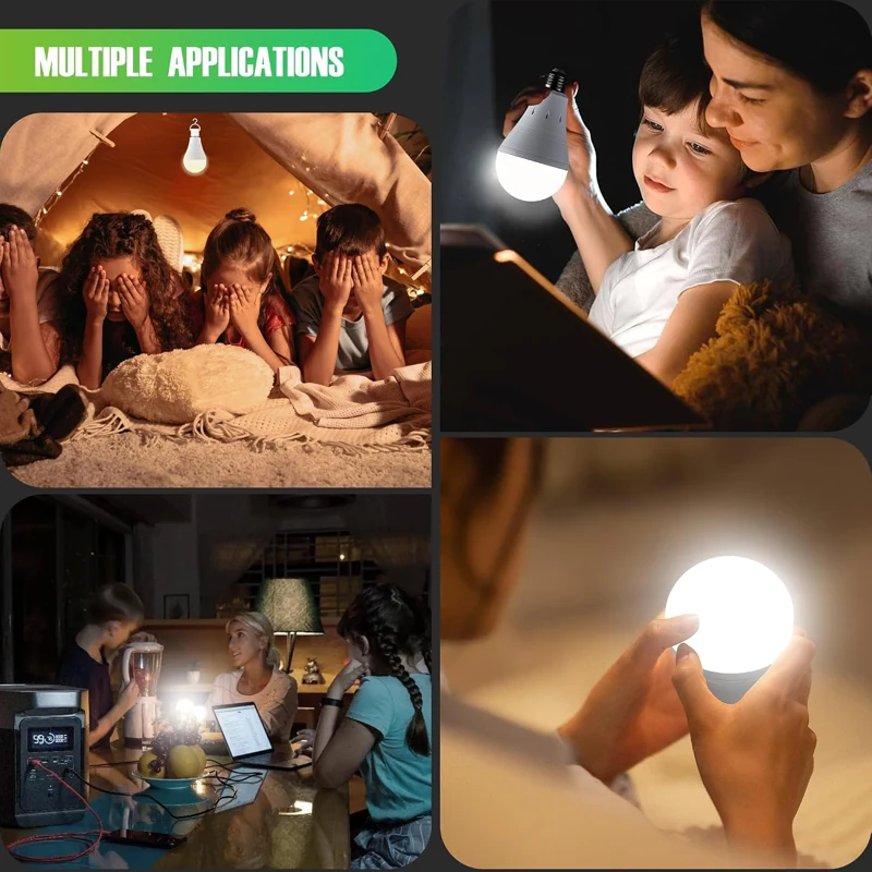 DEBAOBULB portable bulb shown in several household settings